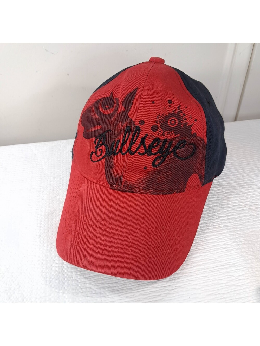 Target Store Bullseye Hat dog mascot Employee Uniform ball Cap puppy red black
